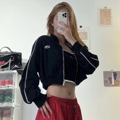 帅气jazz舞蹈短款 酷女孩辣妹穿搭酷爵士风格 蹦迪女装 上衣服跳舞潮