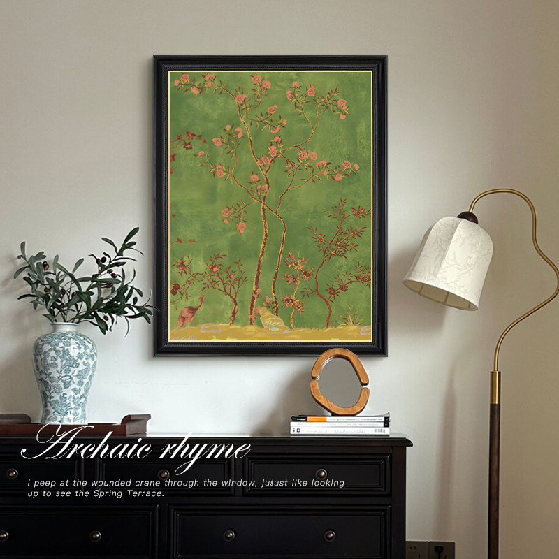 梵高绿枝繁花十字绣2025新款线绣客厅小件竖版玄关餐厅卧室自己绣,居家布艺,十字绣套件,淘宝优惠券,粉丝福利购,淘宝优惠卷