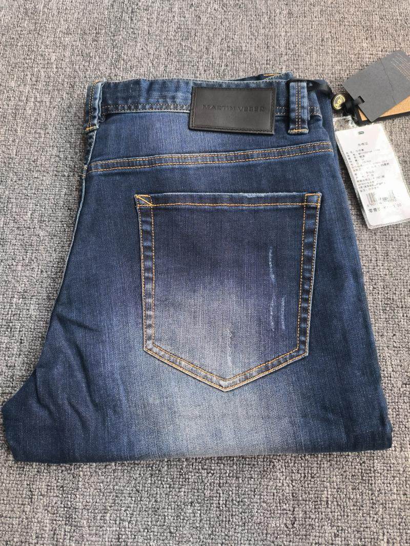 杰M系列秋冬款复古磨白挑花蓝男士牛仔裤博斯款 都市休闲合身版型,男装,牛仔裤,淘宝优惠券,粉丝福利购,淘宝优惠卷