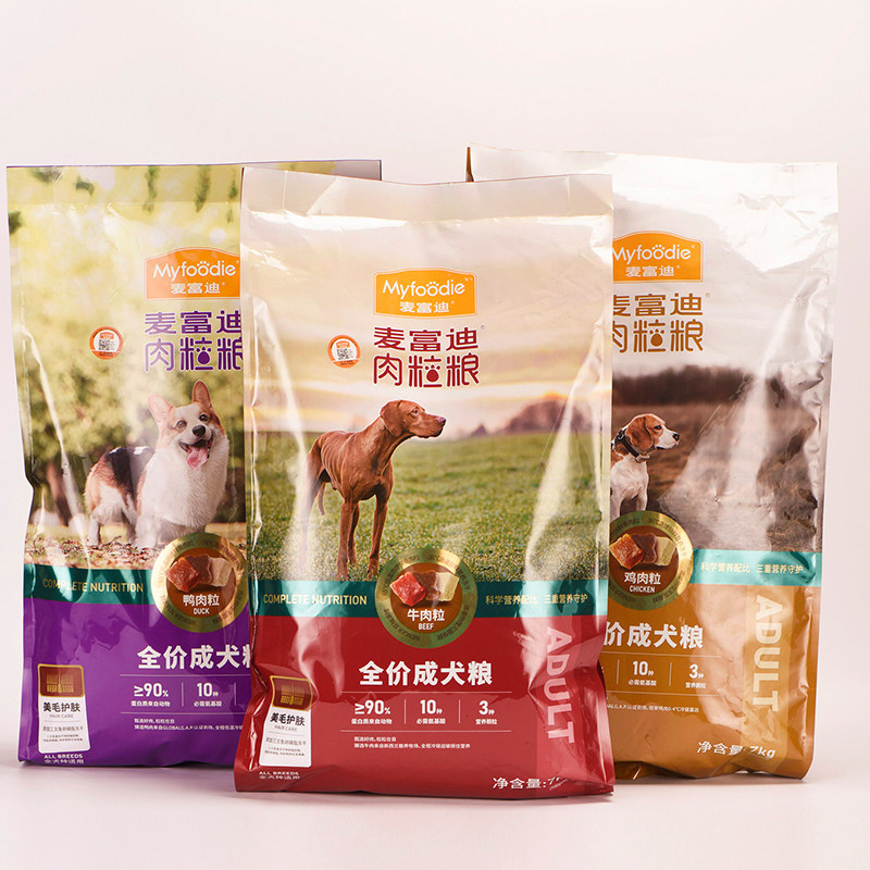 麦富迪牛肉鸭肉冻干成犬粮双拼美毛肉粒粮7kg全犬种泰迪比熊狗粮