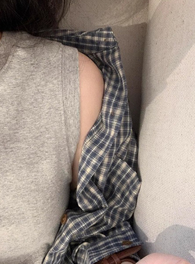 灰色圆领背心女夏季2026新款小个子遮副乳无袖t恤内搭打底上衣
