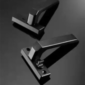 新款 铝合金平开门锁室内门黑色单舌24宽执手锁卫生间通用型门把手