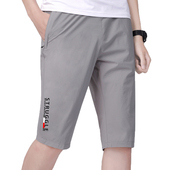 男冰丝薄款 拉链男士 弹力夏季 七分裤 运动短裤 速干中裤 休闲透气半裤