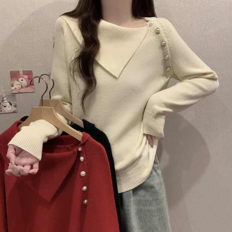 2025年大码女装秋冬新款胖妹妹设计感针织衫胖妹妹北极绒厚款毛衣