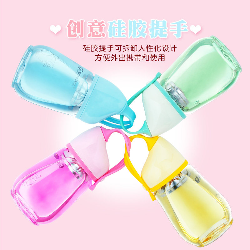 玻璃杯子带盖耐热高温防爆可爱便携学生迷你网红小巧水杯女防烫手