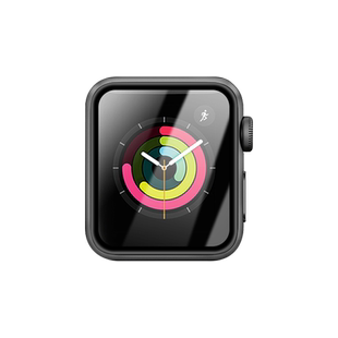 适用applewatch保护膜iWatchS3全屏覆盖黑边膜苹果手表S1/S2护眼38mm蓝光Series3保护膜42mm超清贴膜软膜防摔