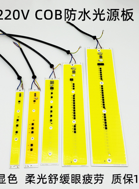 220V改造灯板COB投光灯高亮防水替换光源板led灯带发光板改造灯芯