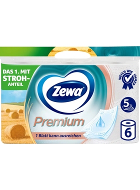 德国Zewa Toilettenpapier特级卫生纸卷筒纸厕纸卷纸6卷5层