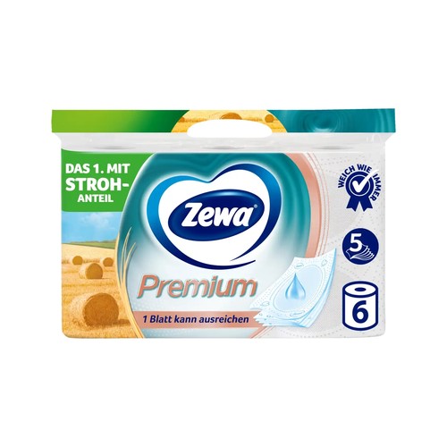 德国Zewa Toilettenpapier特级卫生纸卷筒纸厕纸卷纸6卷5层