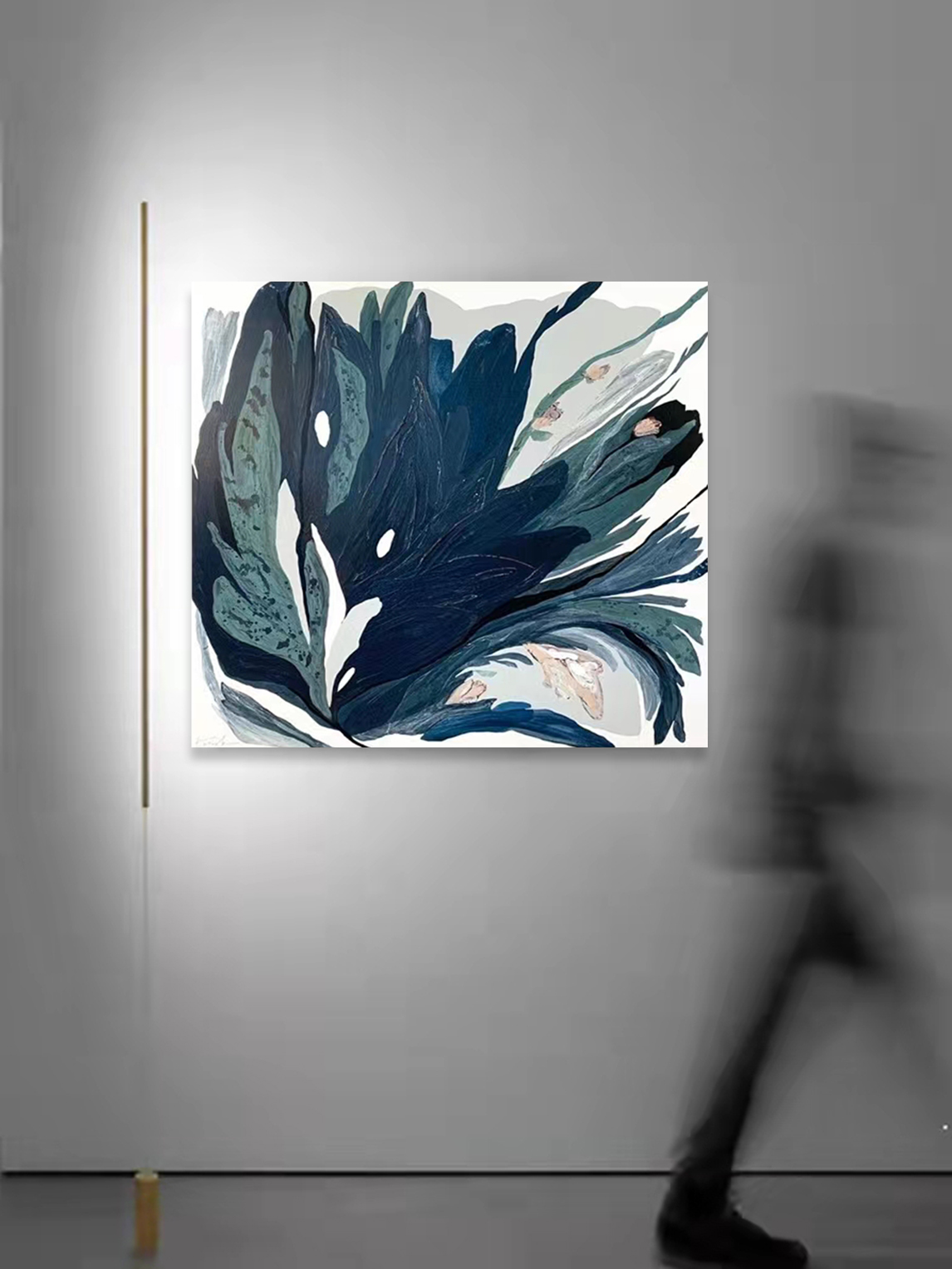 北欧纯手绘油画客厅餐厅抽象肌理油画玄关走廊立体挂画卧室装饰画图片