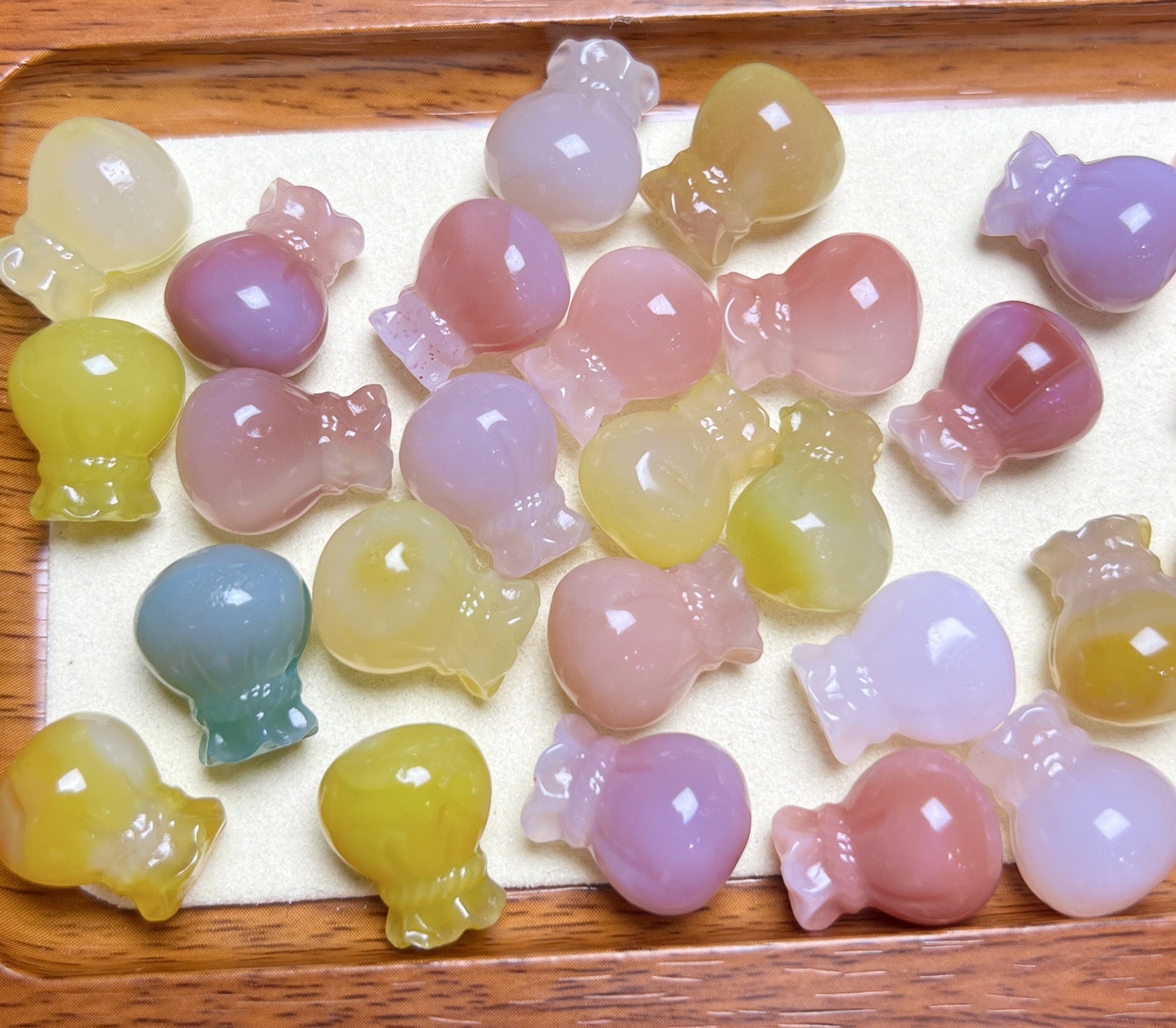 天然盐源多彩福袋钱袋吊坠手工DIY手链项链耳环串链水晶饰品挂件