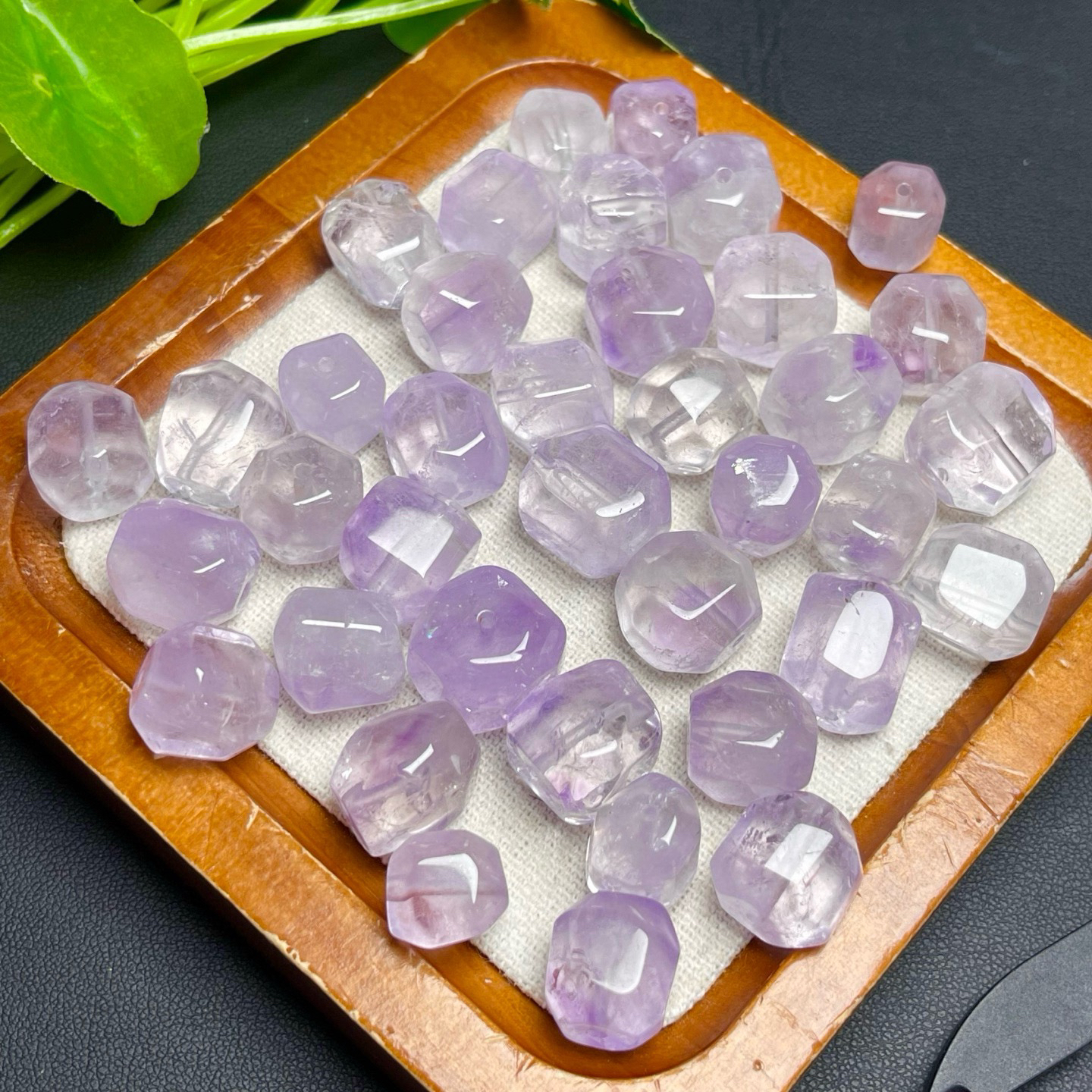 天然薰衣草紫水晶随形散珠手工DIY手链项链吊坠车挂件饰品配件