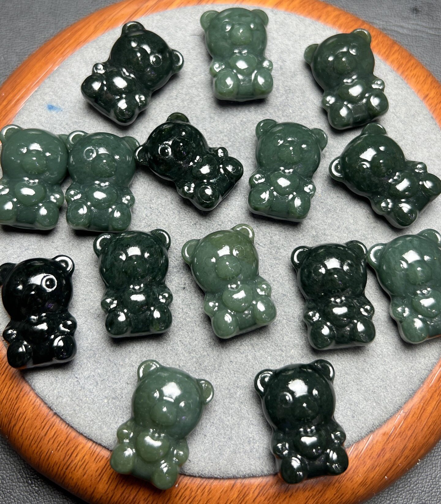 天然和田玉小熊吊坠手工diy手链项链车挂钥匙扣流苏饰品配饰