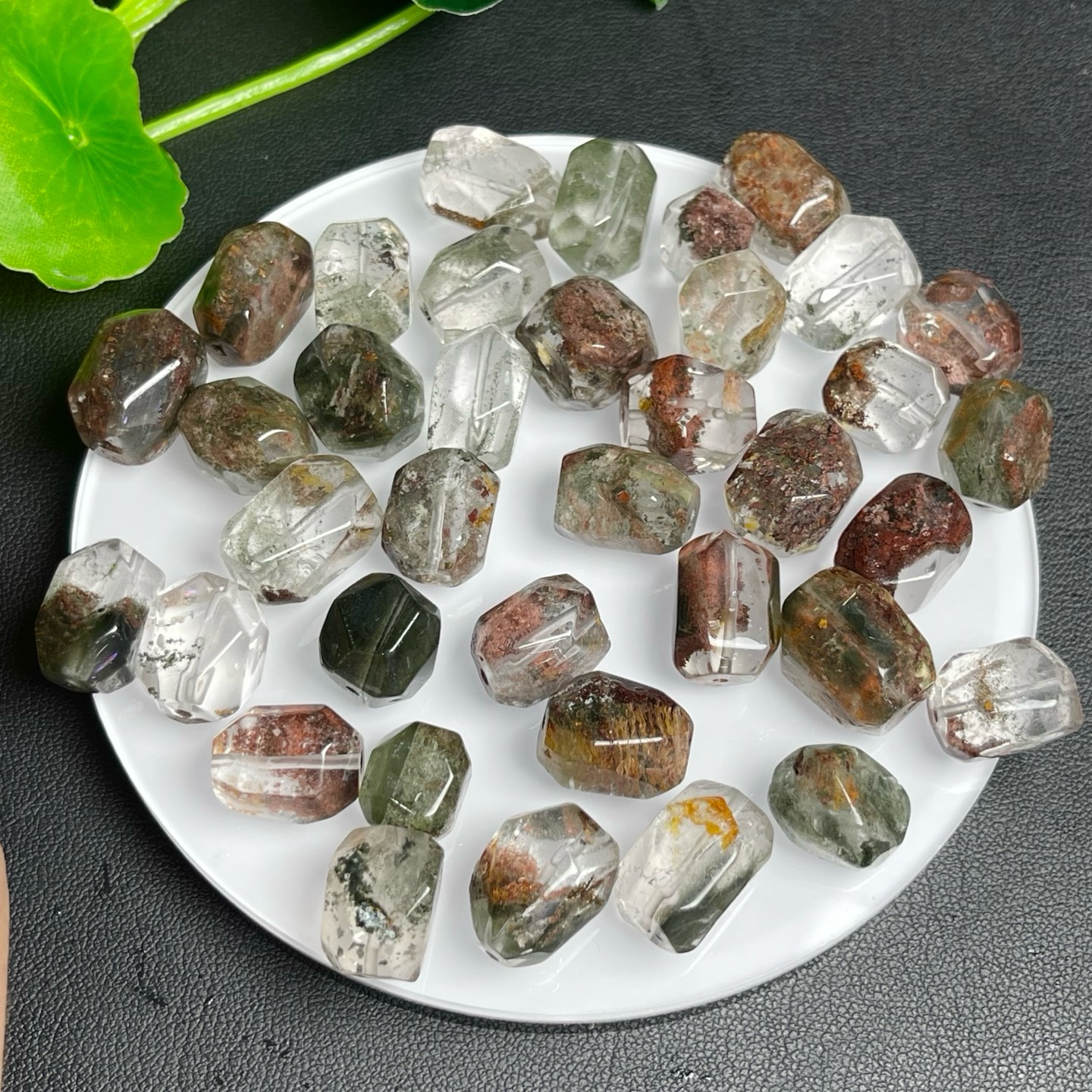 天然幽灵随形散珠子手工diy手链项链车挂钥匙扣配饰水晶配件