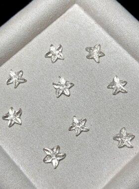 天然白水晶海星雕刻件手工DIY手串滴溜吊坠项链耳坠饰品挂件