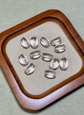 天然高透白水晶六棱桶珠雕刻手工diy手链项链钥匙扣水晶饰品配饰