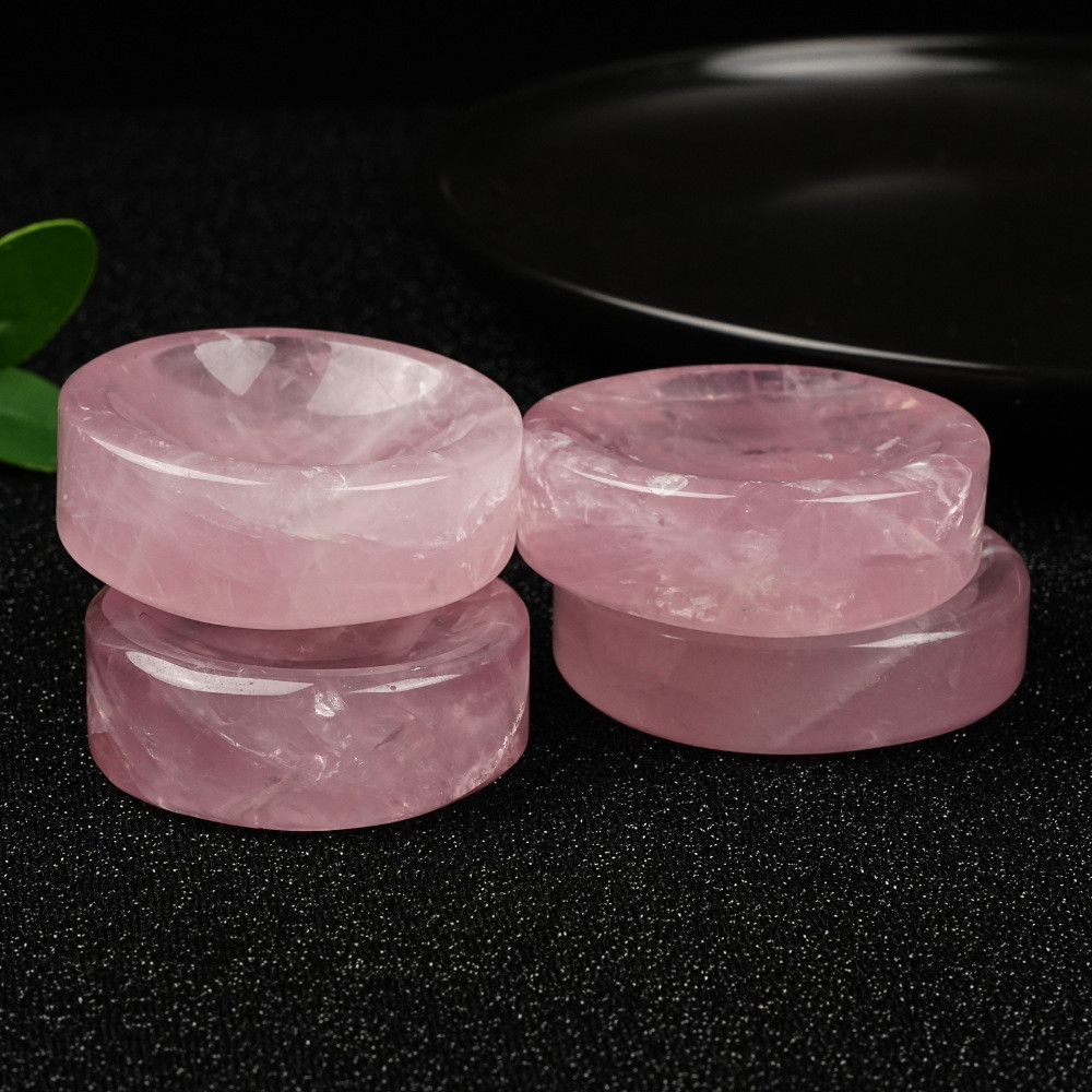 天然粉水晶原石打磨水晶碗聚宝盆摆件装饰球底座碎石净化消磁,饰品/流行首饰/时尚饰品新,奇石,淘宝优惠券,粉丝福利购,淘宝优惠卷