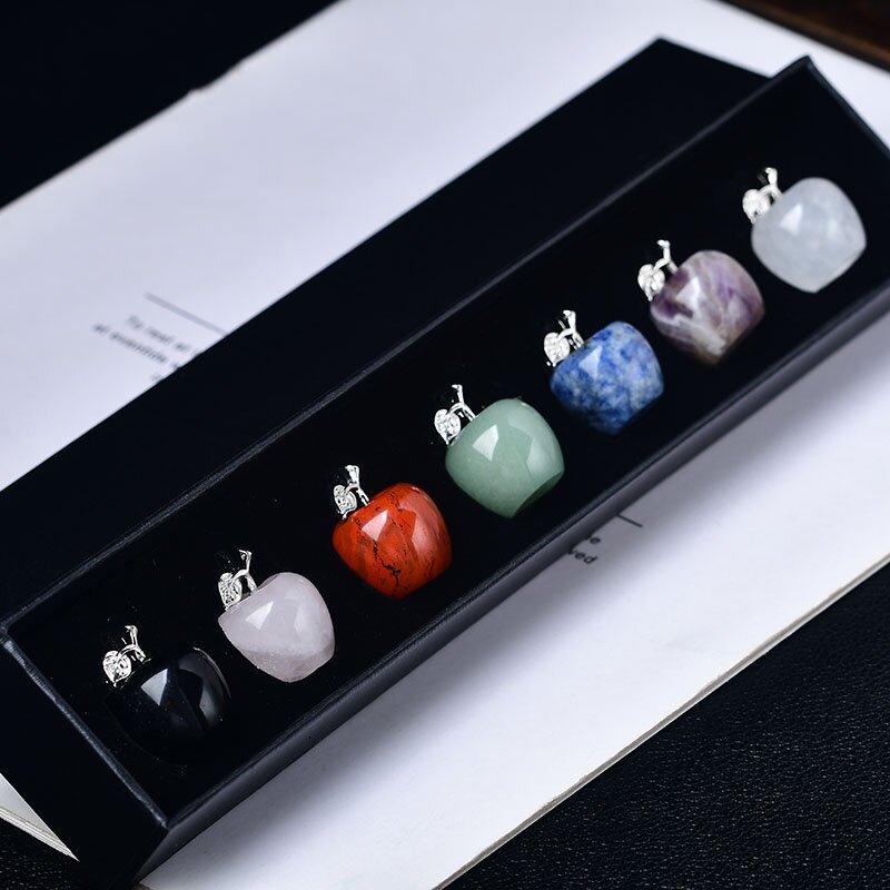 天然白紫粉水晶原石摆件玉石七彩苹果家居客厅办公桌面摆设礼物