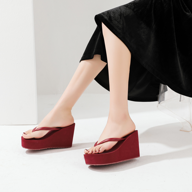 人字拖鞋女高跟小码夹角三亚旅行