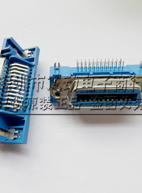GPIB连接器 24P 母头 40240 母座90度 弯角插板有锁扣