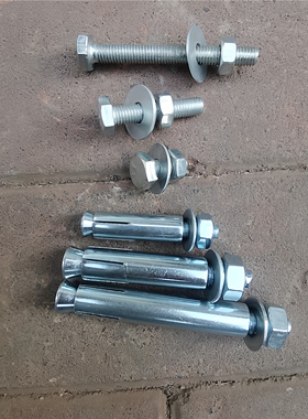 国标膨胀螺丝六角螺丝螺钉镀锌螺栓胀管M8M10木螺丝3*16胀管螺丝