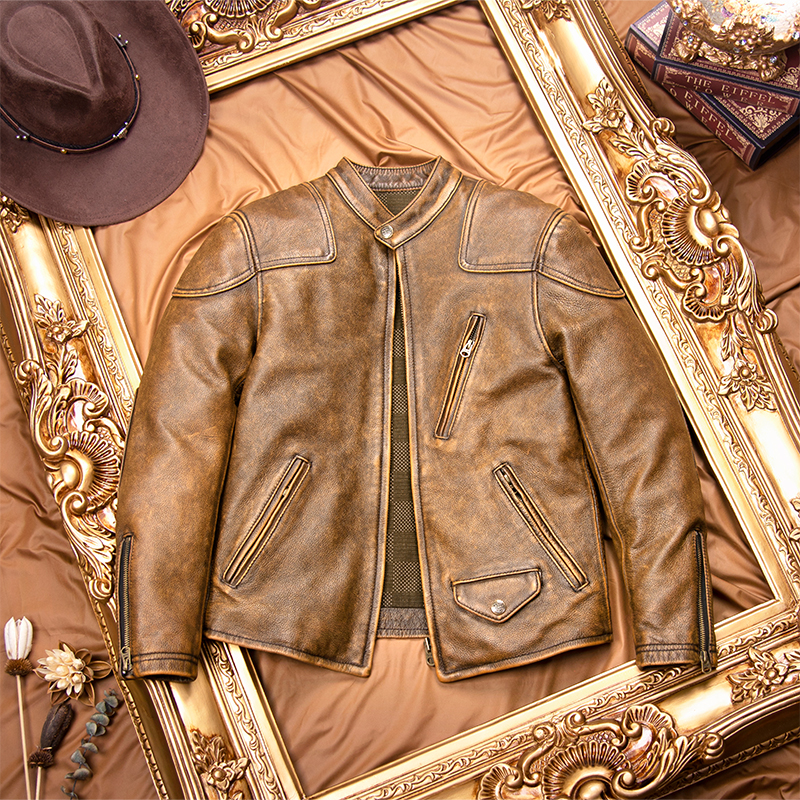 头层牛皮男士休闲外套毒液款