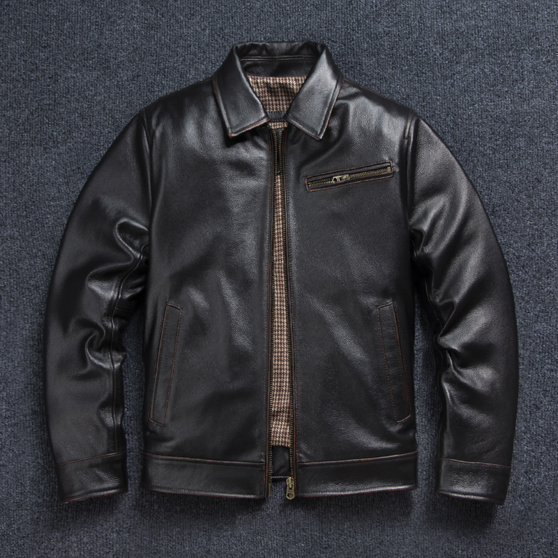 LNYUEDA1930复古做旧机车皮衣