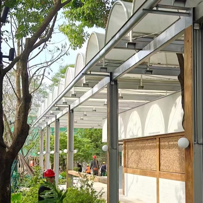 etfe透明膜布景区张拉膜结构景观棚景区遮阳棚公园小区遮雨景观棚