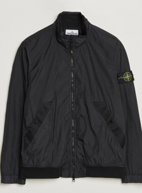 【26新款】Stone Island石头岛褶皱尼龙立领夹克 黑色