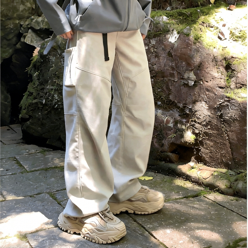 秋冬季百搭简约高级感立体剪裁户外运动休闲工装裤冲锋裤男女同款