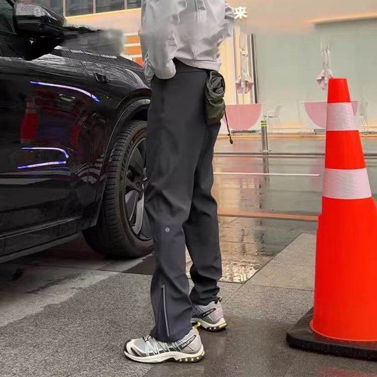 美式侧拉链软壳冲锋裤男款春秋款微锥工装裤子机能运动徒步登山裤