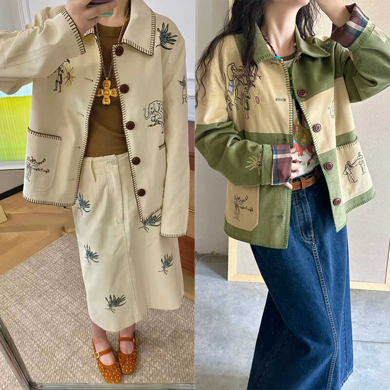 柔软2024秋冬马戏团刺绣外套CARC