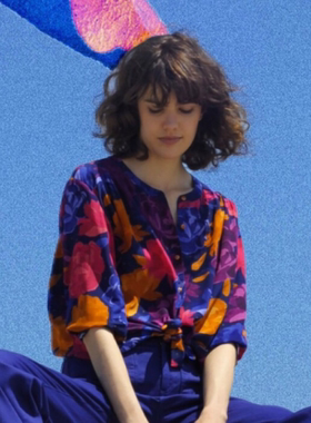 亏清,客供面料 DPH海报款，法式甜心印花衬衣