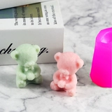 Галстук-бабочка, силиконовая форма, фондан, подвеска для авто, с медвежатами, DIY