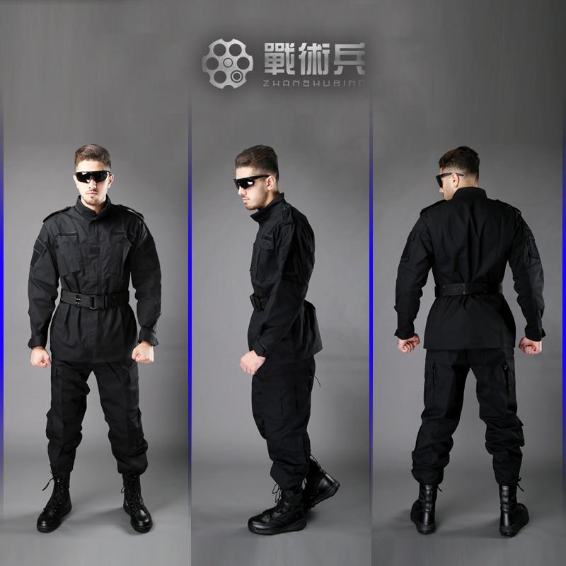 战术兵黑色训练作训战术套服户外团建教官工装防刮耐磨军训套装