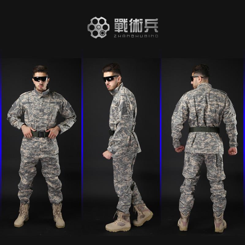 军迷ACU迷彩套装男女户外战术通勤多袋野战军训工装套服