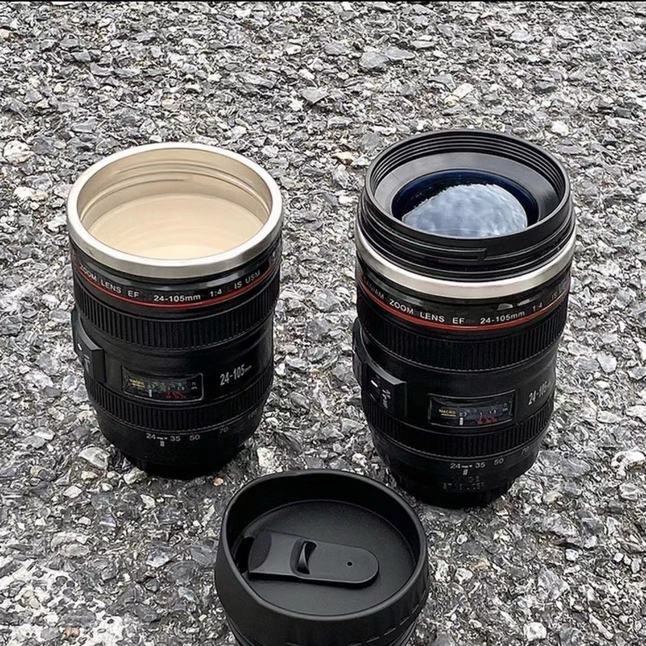 摄像头水杯镜头水杯相机水杯咖啡杯单反镜头杯子仿真带盖保温杯