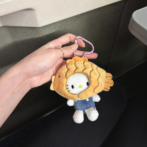 hellokitty包包挂件可爱鲷鱼烧毛绒公仔玩偶高级感背书包饰品女生