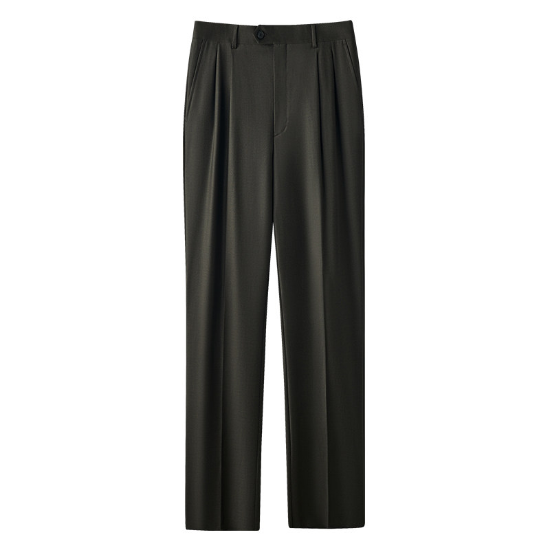 【吉家】纯色男士毛料西裤长裤高腰宽松双褶商务纯羊毛裤子,男装,西裤,淘宝优惠券,粉丝福利购,淘宝优惠卷