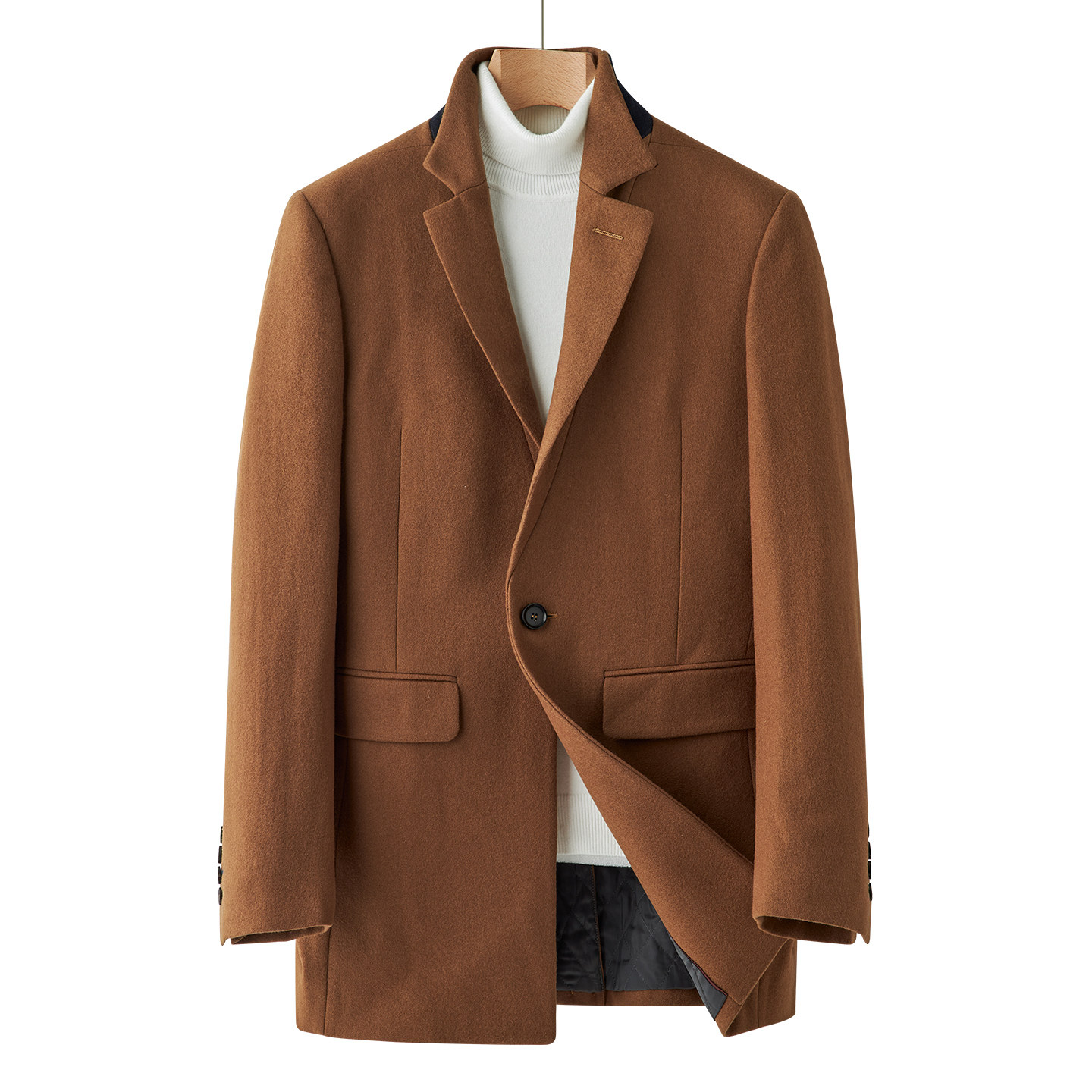 【吉家】冬季毛呢大衣男款羊毛呢子商务休闲男士外套