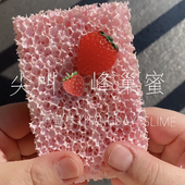 草莓蜂巢蜜解压慢回弹捏捏乐拉丝史莱姆玩盒版 含配件仙气手感网红