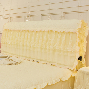 全包加厚床头罩套万能靠背软包韩版公主简约皮床木床头盖布保护套