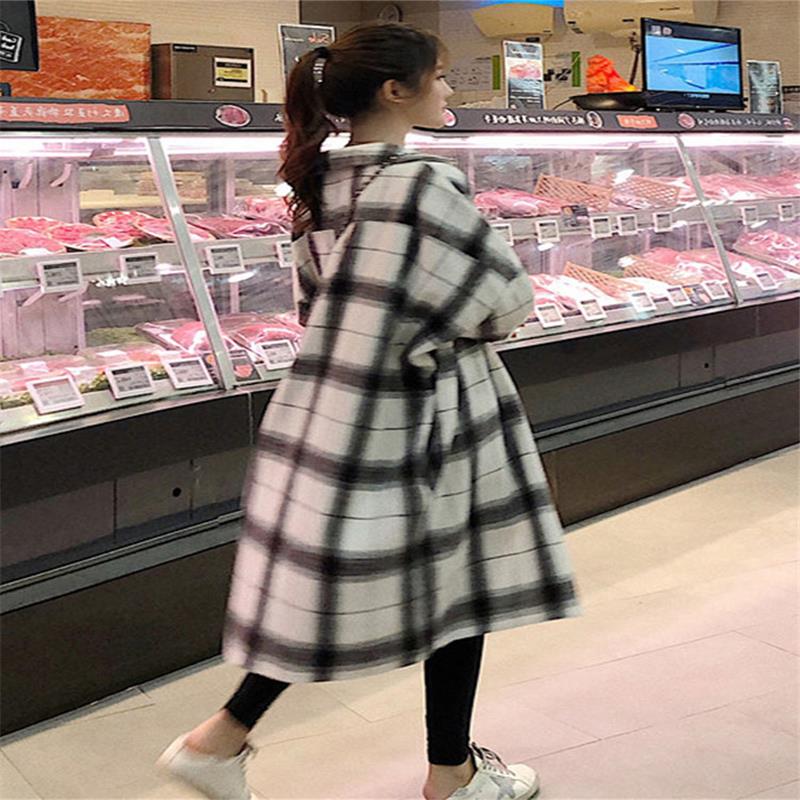 香港大码2025春新款外套格子衬衫女胖mm遮肚百搭上衣显瘦长款外套