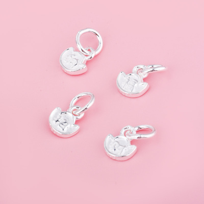 S999足银元宝纳福招财吊坠串珠脚链手链编绳diy饰品配件小挂件