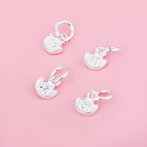 S999足银元宝纳福招财吊坠串珠脚链手链编绳diy饰品配件小挂件