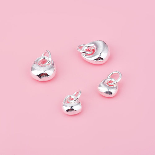 S999足银饰品配件光面小提包吊坠 韩版时尚DIY挂坠项坠配饰