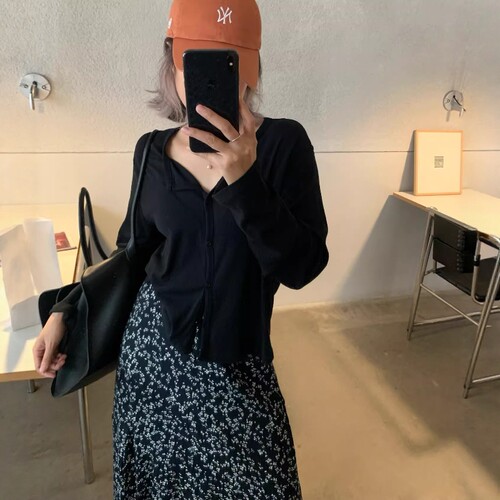 one seven纯色防晒开衫女2026夏薄款空调衫韩系长袖外搭上衣罩衫