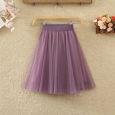 网纱短裙女半身裙小个子大摆纱裙