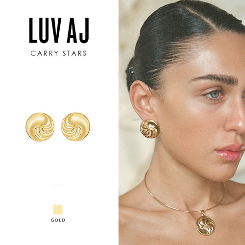 圆形旋涡耳钉欧美复古老钱风