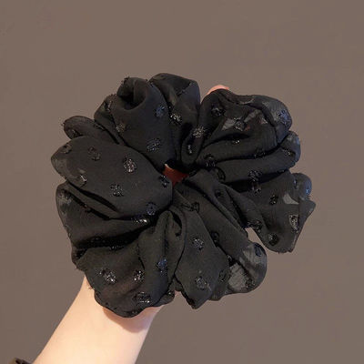 头绳2025新款高端黑色高弹力大肠发圈大号高级感发绳女扎头发皮筋